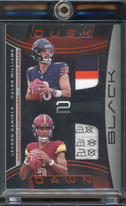 2024 Black Jayden Daniels Caleb Williams Dual Patch Laundry Tag 11/50 RC