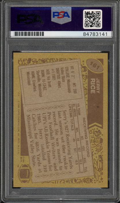 1986 Topps Jerry Rice Auto PSA/DNA AUTO 10 RC