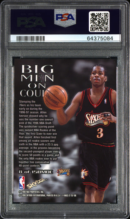 1997-98 Skybox Z-Force Allen Iverson Big Men On Court PSA 9