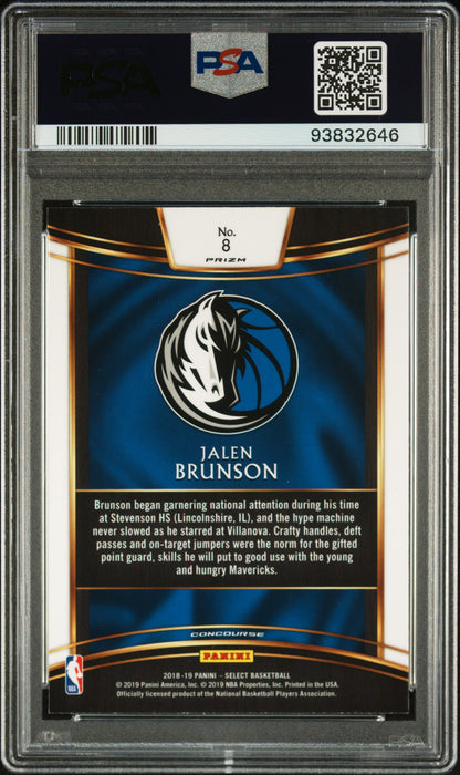 2018-19 Select Jalen Brunson Tri Color Rookie PSA 10