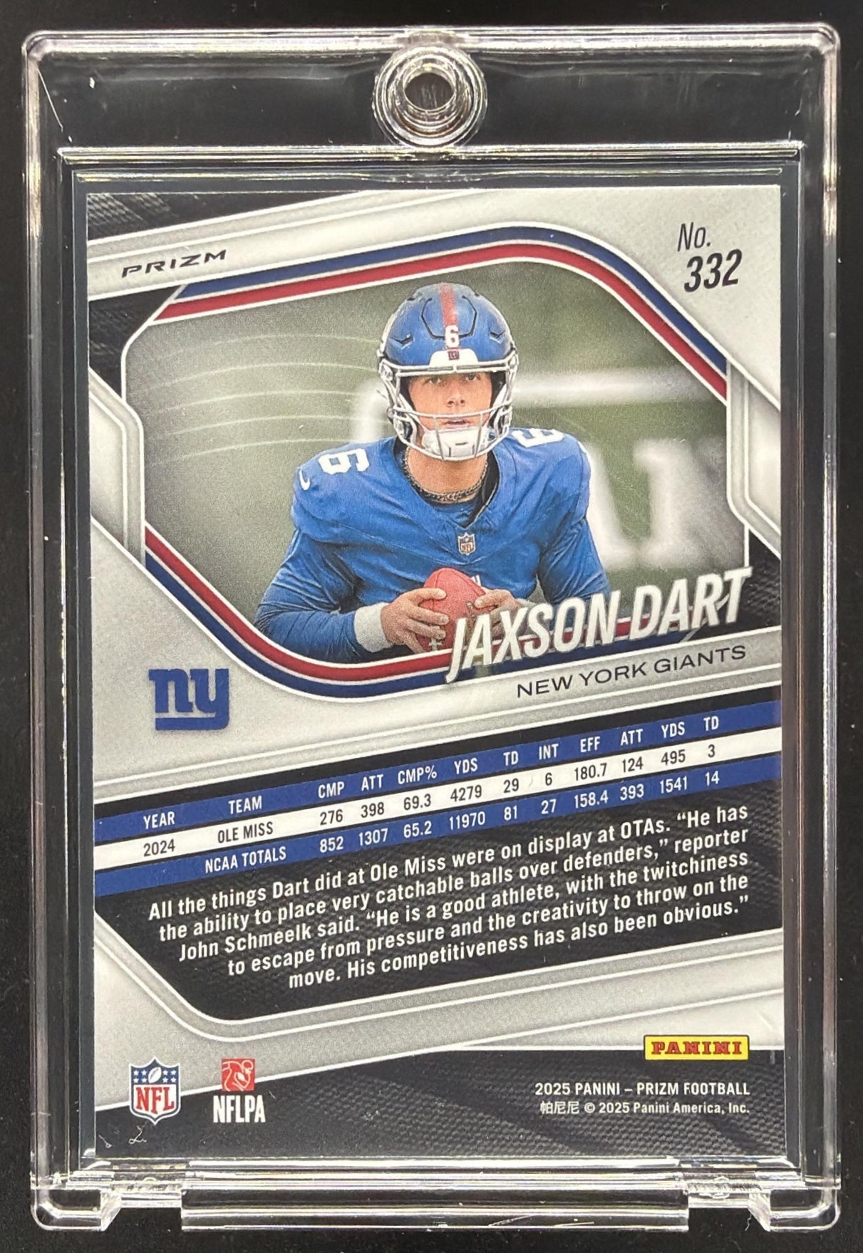2025 Panini Prizm Jaxson Dart #332 Silver RC