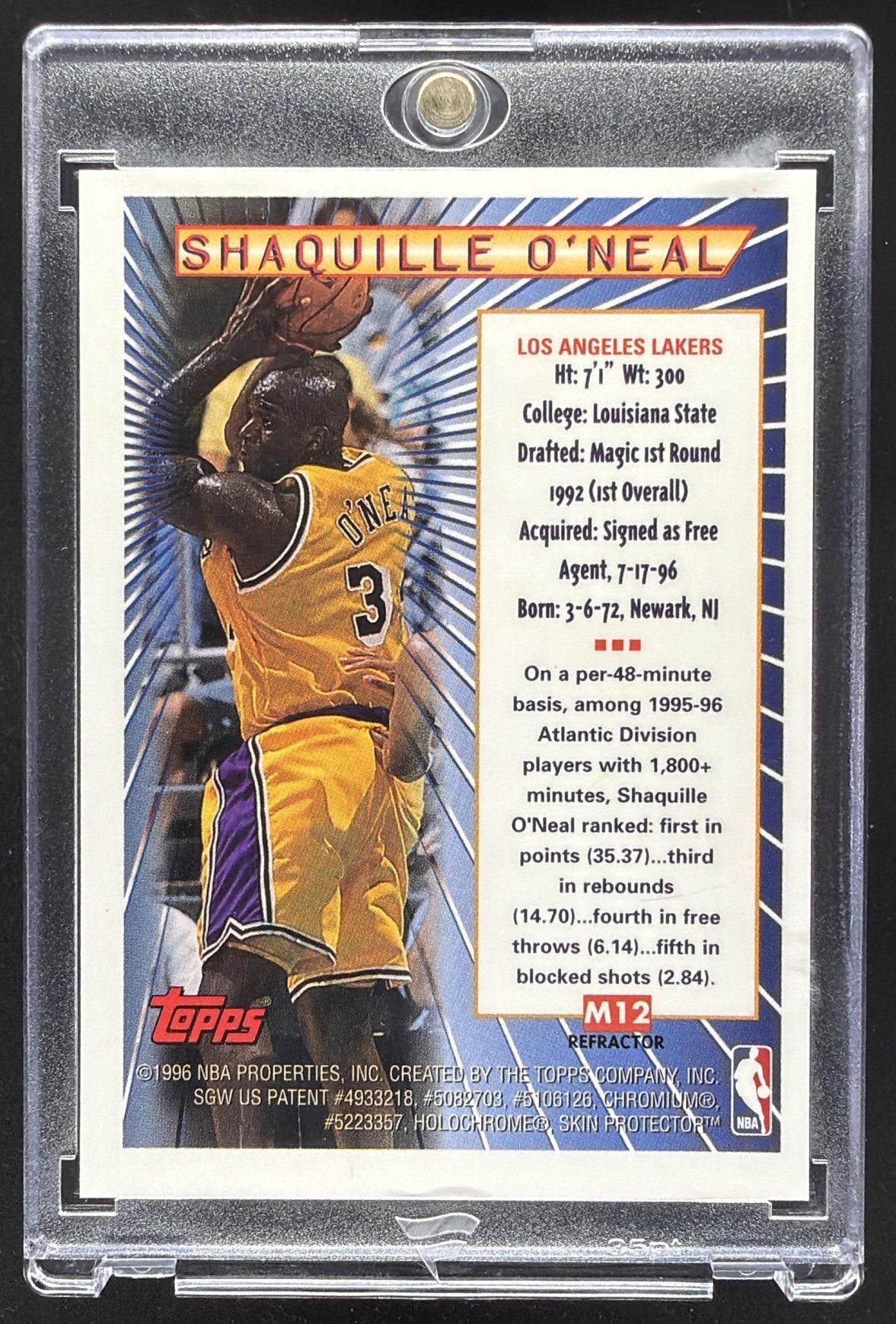 1996-97 Topps Finest Shaquille O'Neal Mystery Refractor