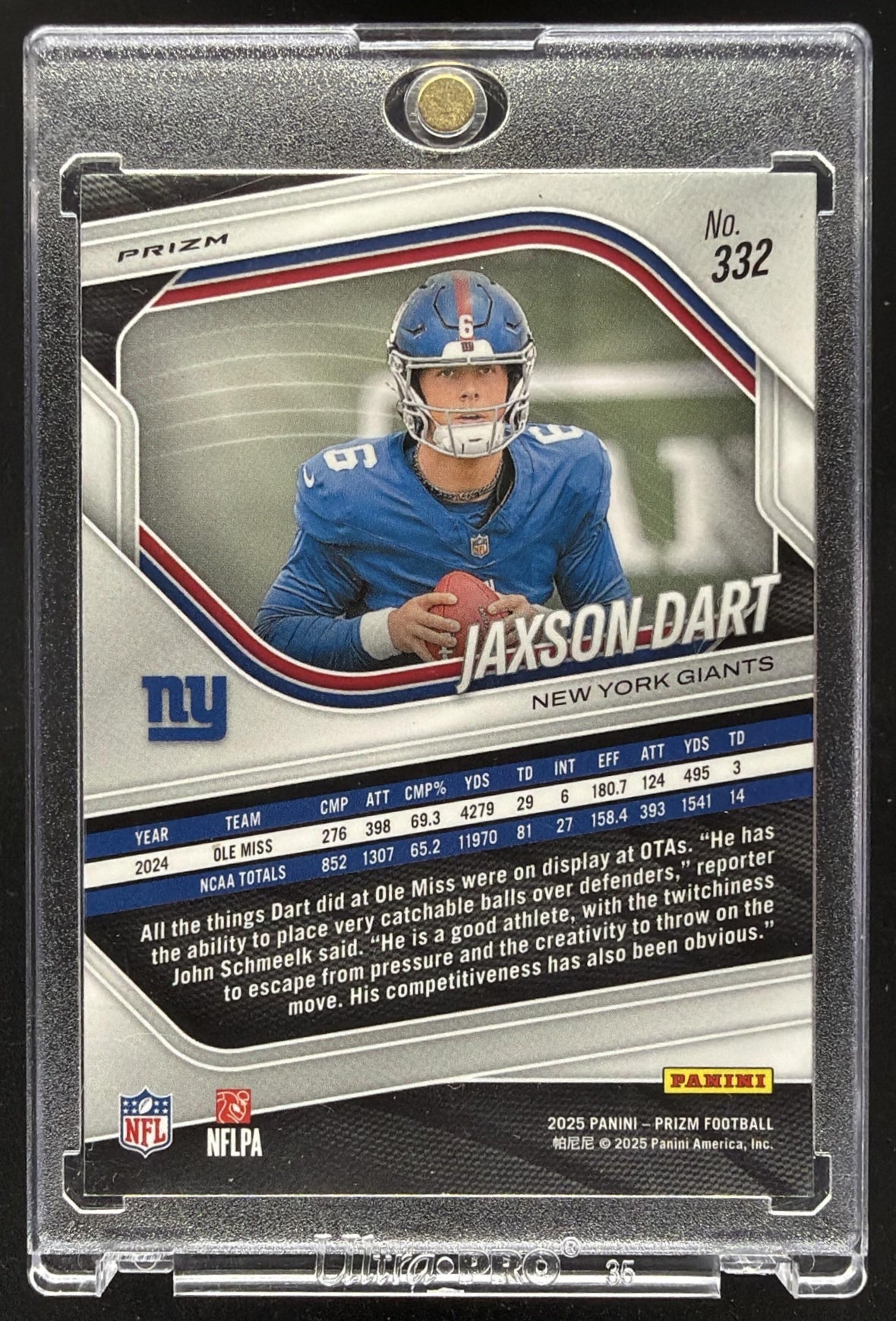 2025 Panini Prizm Jaxson Dart #332 White Disco RC