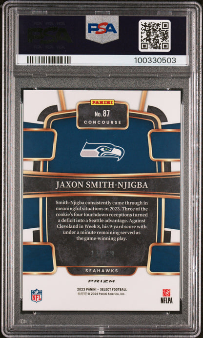 2023 Select Jaxon Smith-Njigba Red Disco 12/49 PSA 9 RC