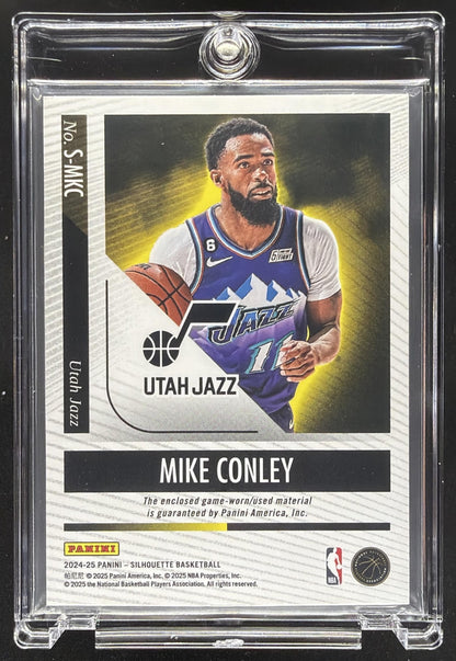 2024-25 Panini Silhouette Mike Conley #45 Silhouettes /5 Bill Russell Patch