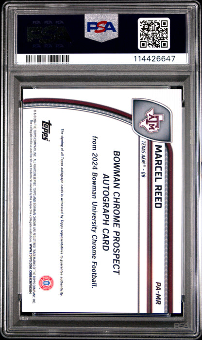 2024 Bowman Chrome Marcel Reed Fuchsia Auto /150 PSA 10