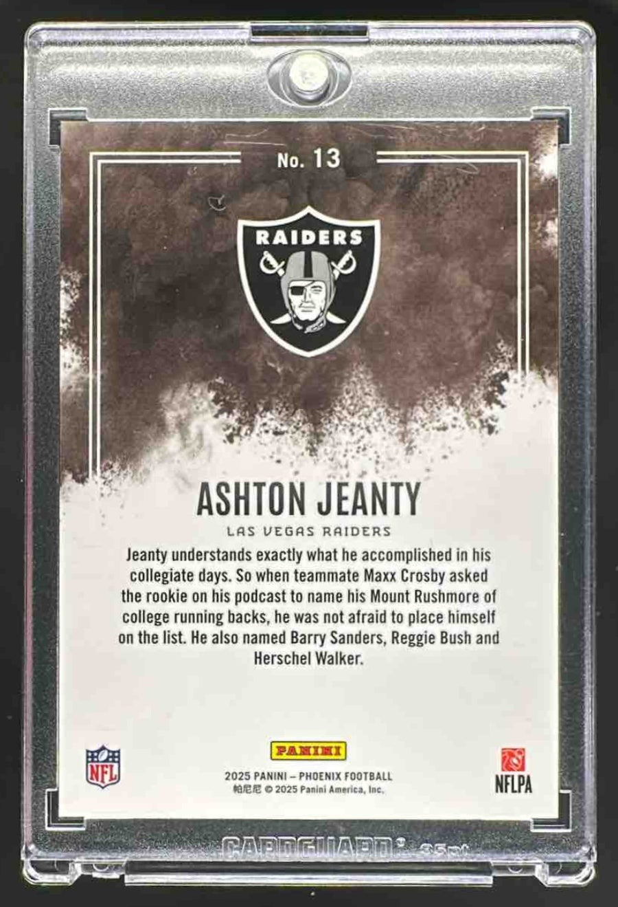 2025 Panini Phoenix Ashton Jeanty #13 Color Blast RC