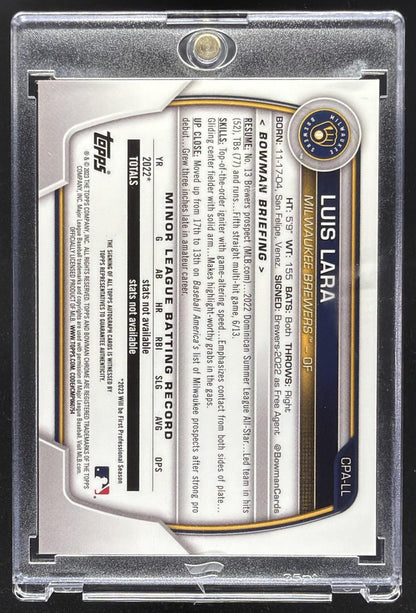 2023 Bowman Chrome Luis Lara #CPA-LL Auto 1st Prospect