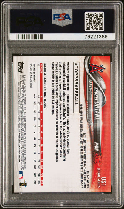 2018 Topps Update Shohei Ohtani Rookie PSA 9