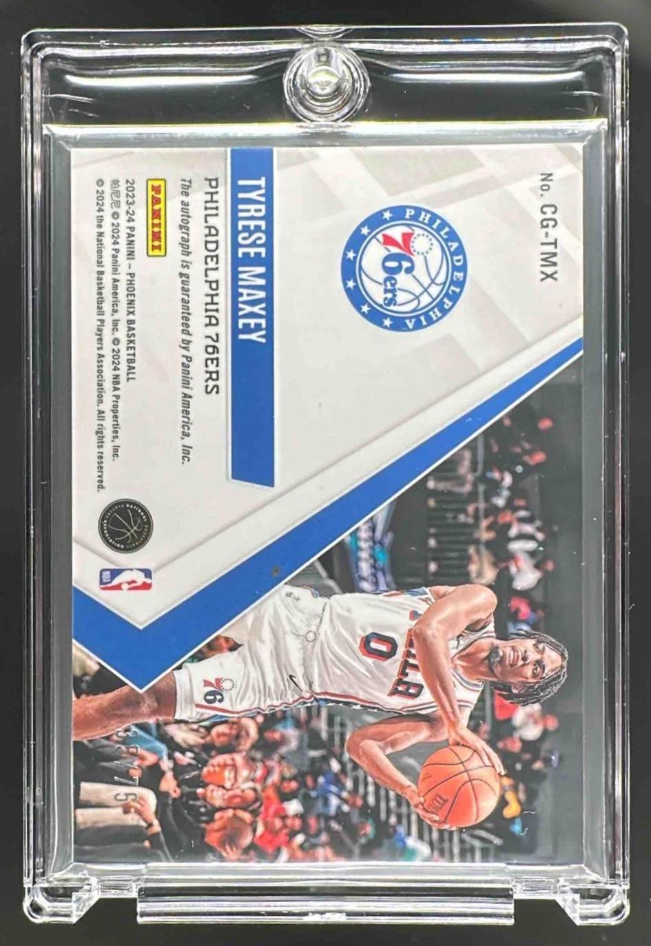 2023-24 Panini Phoenix Tyrese Maxey #CG-TMX Calligraphy /75 Auto