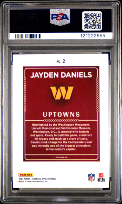 2024 Optic Jayden Daniels Uptowns Rookie PSA 9