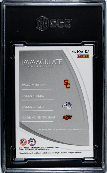 2021-22 Immaculate Mobley Green Suggs Cunningham Rookie Quad Auto /10 SGC 9.5