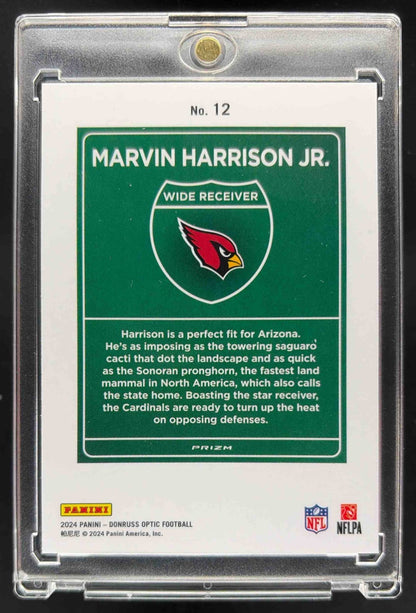 2024 Panini Donruss Optic Marvin Harrison Jr. #12 Downtown RC Case Hit