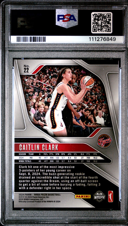 2024-25 Prizm Caitlin Clark Rookie #22 PSA 10