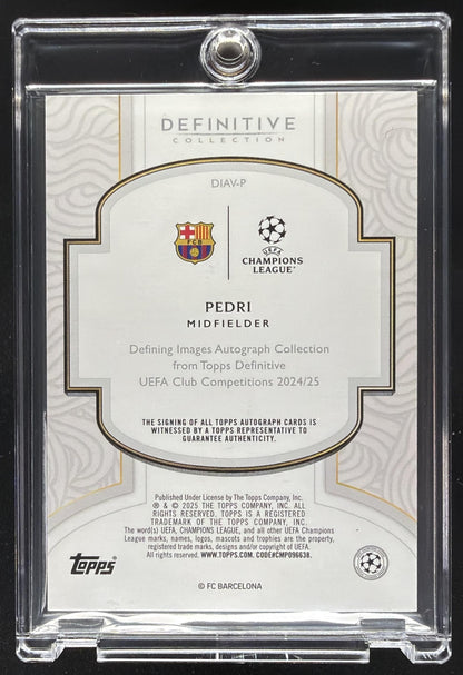 2024 Topps Definitive Collection UEFA Club Competitions Pedri #DIAV-P Auto /25