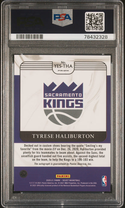 2020 Select Tyrese Haliburton Youth Explosion Silver Auto PSA 9 RC
