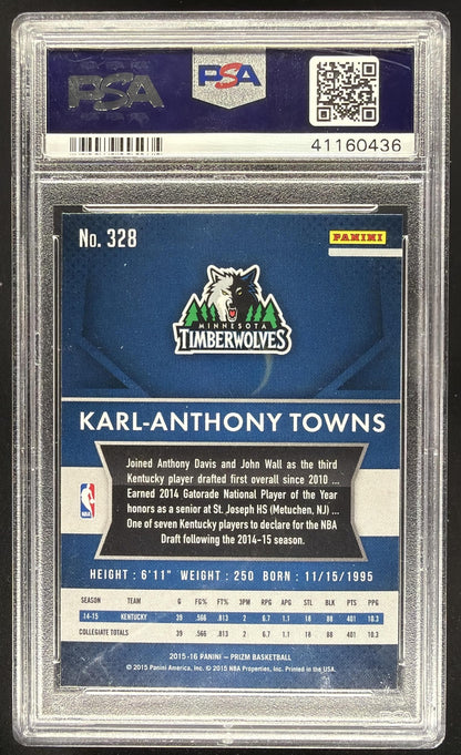 2016-16 Prizm Karl Anthony Towns Rookie PSA 10