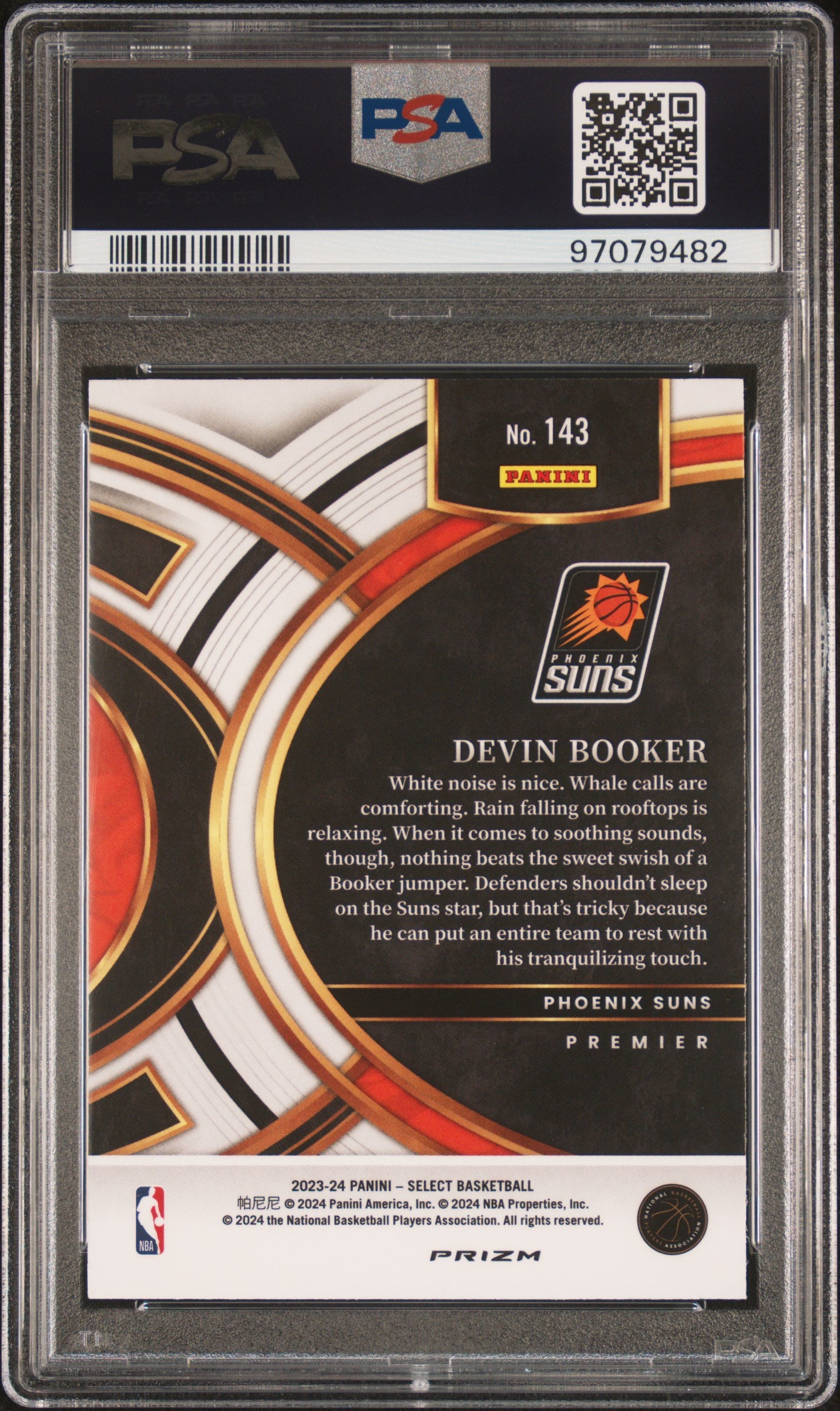 2023 Select Devin Booker Elephant Prizm SP PSA 10