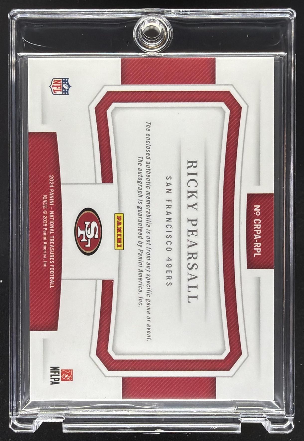 2025 Panini National Treasures Ricky Pearsall #2 Auto