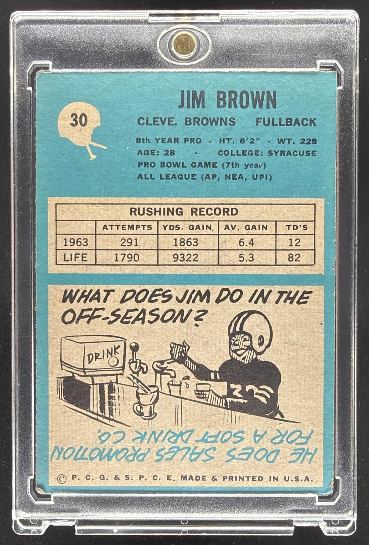 1964 Philadelphia Jim Brown #30