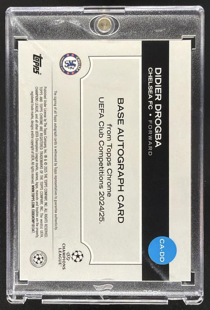 2024 Topps Chrome UEFA Club Competitions Didier Drogba #CA-DD Auto Magenta Refractor /75