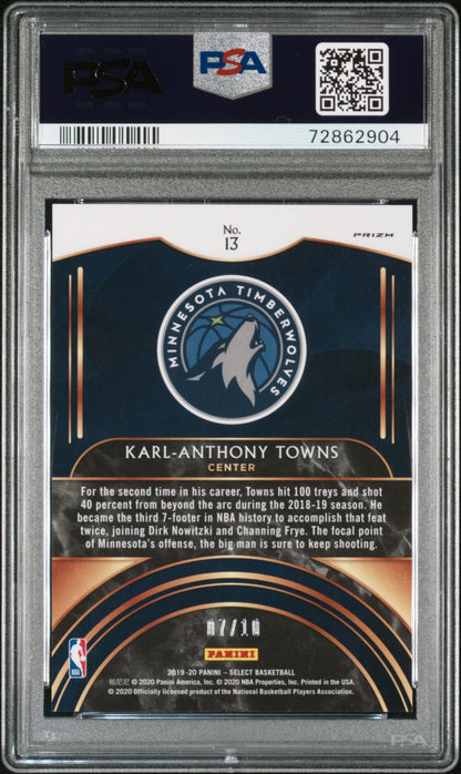 2019-20 Select Karl Anthony Towns Gold /10 Select Company PSA 10