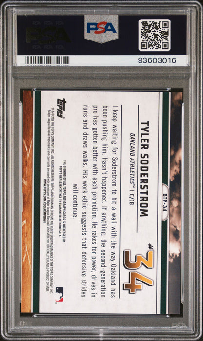 2023 Bowman Chrome Tyler Soderstrom Gold Auto /50 PSA 10
