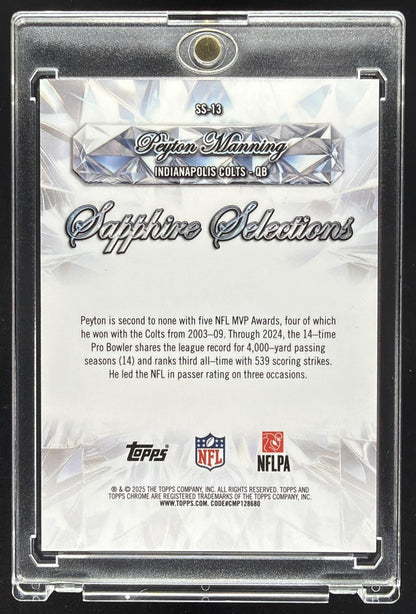 2025 Topps Chrome Sapphire Peyton Manning #SS-13 Selections