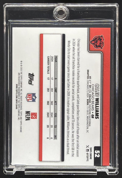 2025 Topps Chrome Caleb Williams #52 Sapphire Image Variation SP