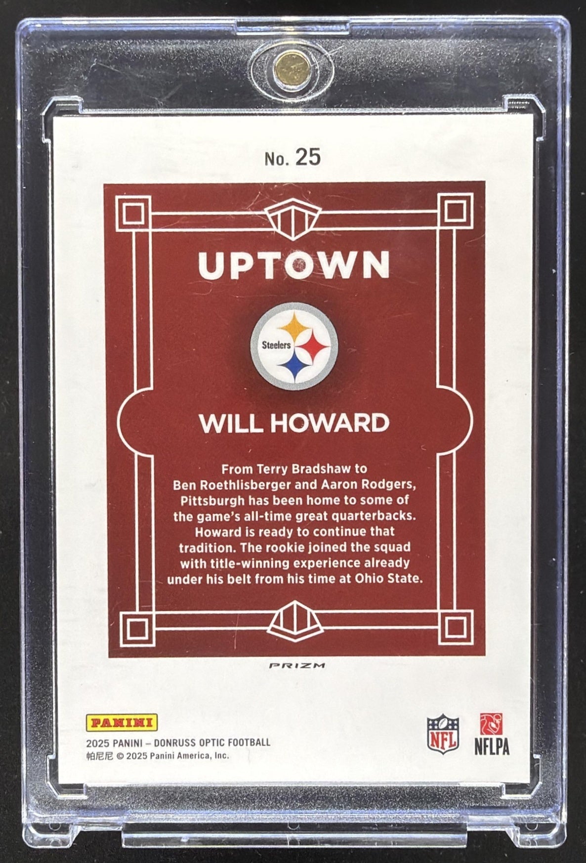 2025 Panini Donruss Optic Will Howard #25 Uptown RC