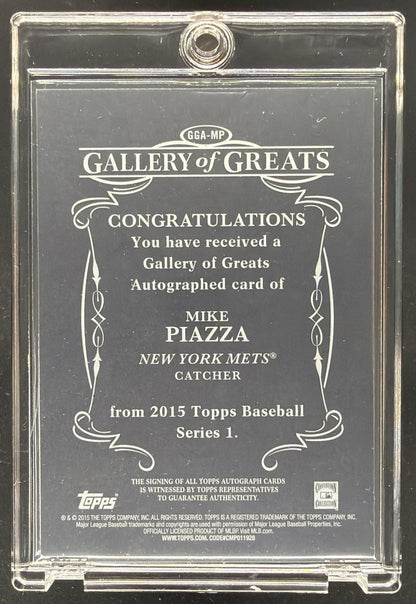 2015 Topps Mike Piazza #GGAR-MP Gallery of Greats Auto /10