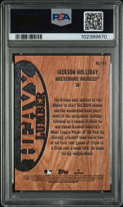 2024 Topps Jackson Holliday Heavy Lumber PSA 10 RC Case Hit