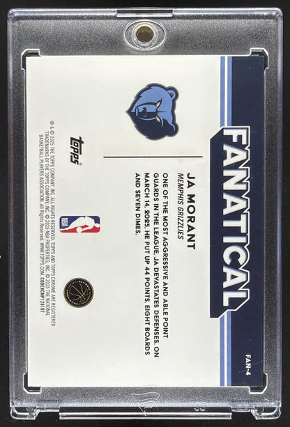 2025-26 Topps Chrome Ja Morant #FAN-4 Fanatical Gold Refractor 28/50 SSP