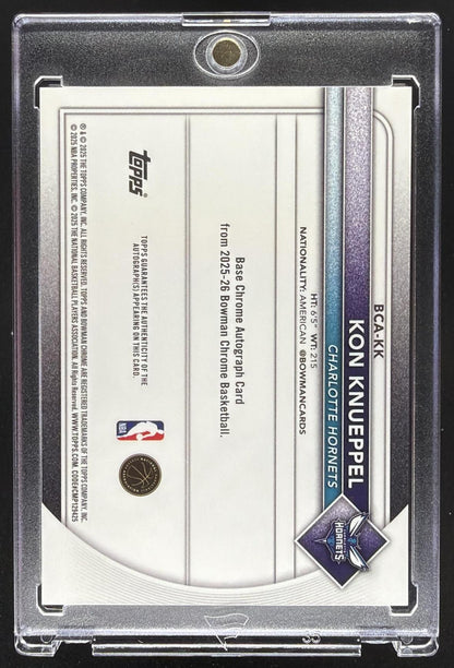 2025 Bowman Kon Knueppel #BCA-KK Chrome Auto Green Geometric Refractor /99 RC
