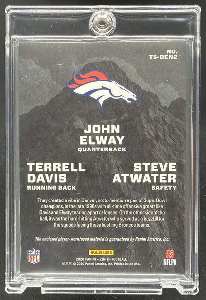 2020 Panini Zenith John Elway Steve Atwater Terrell Davis #TS Team Summit /10