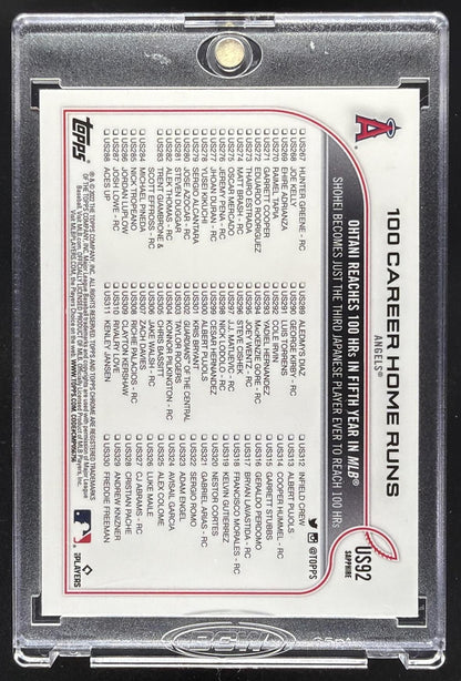 2022 Topps Chrome Update Sapphire Shohei Ohtani 100 HR
