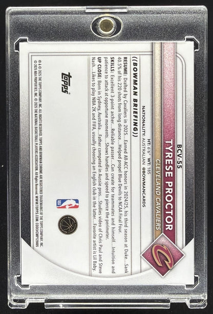 2025-26 Bowman Tyrese Proctor #BCV-55 Chrome RC