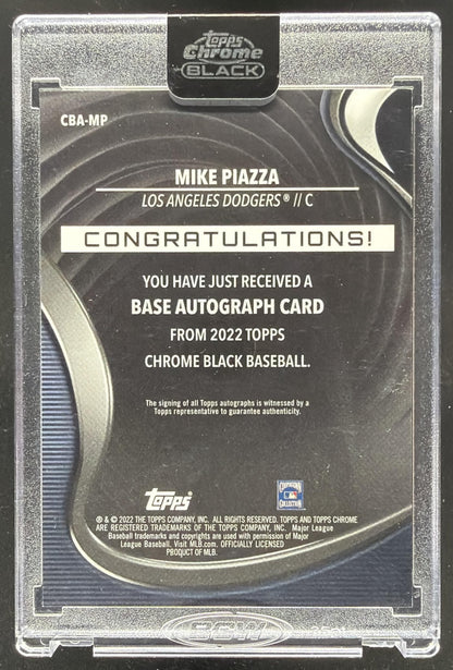 2023 Topps Chrome Black Mike Piazza #CBA-MP Auto Orange Refractor 1/25