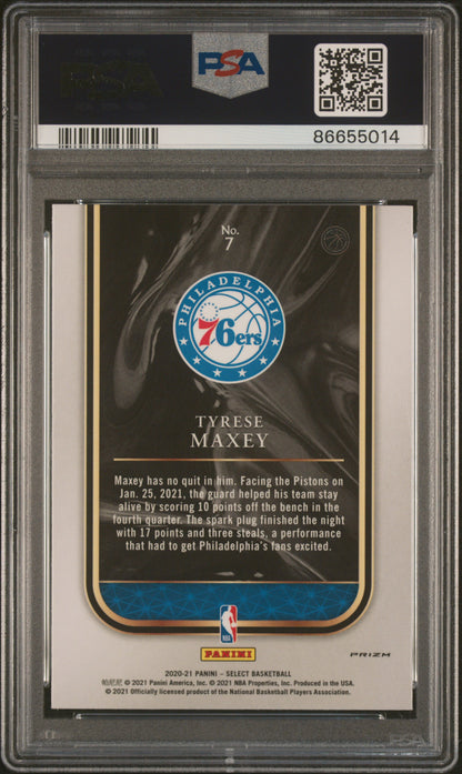 2020 Select Tyrese Maxey Rookie Selections Silver PSA 10