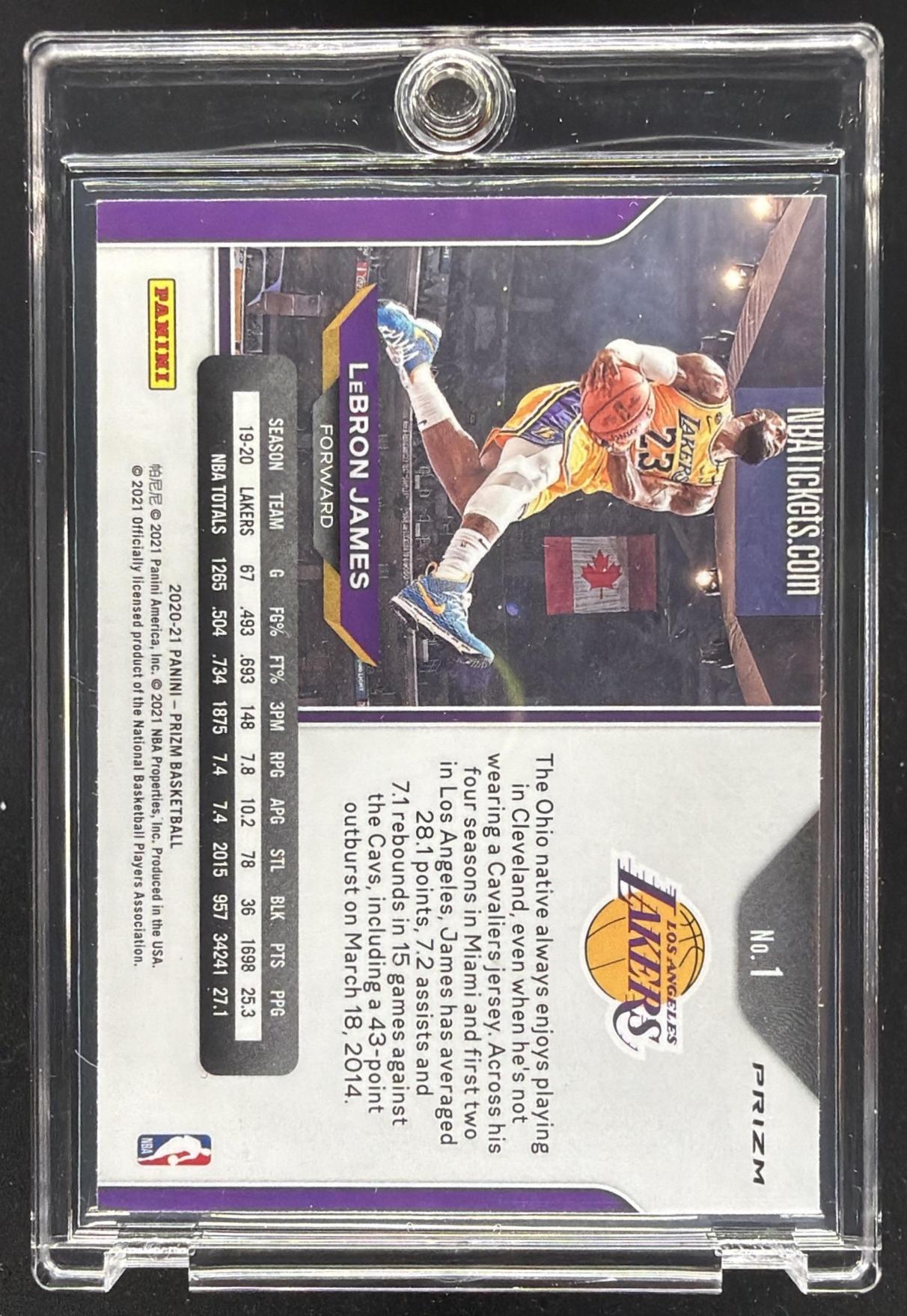 2020-21 Panini Prizm LeBron James #1 Red Ice Prizms