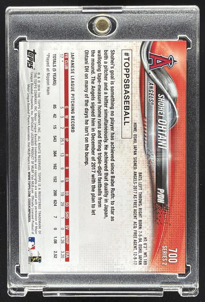 2018 Topps Shohei Ohtani #700 RC