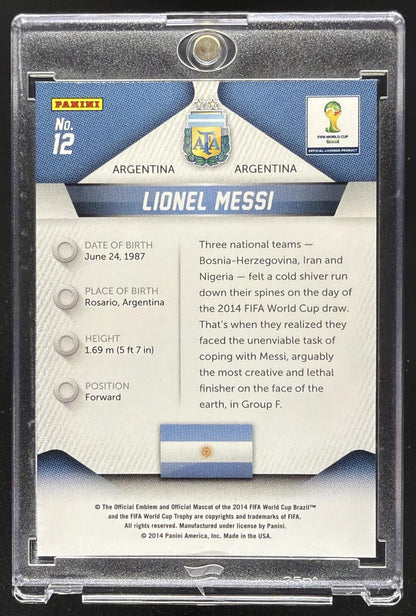 2014 Panini Prizm FIFA World Cup Brazil Lionel Messi #12
