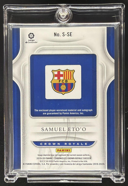 2019-20 Crown Royale Samuel Eto'o Patch Auto /25