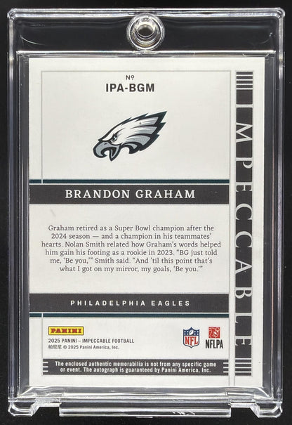 2025 Panini Impeccable Brandon Graham #IPA-BGM Immense Patch Auto /49 Auto
