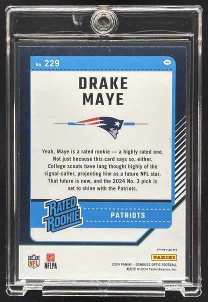 2024 Panini Donruss Optic Drake Maye #229 Holo Rated Rookie