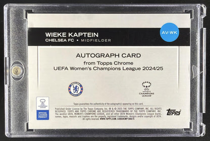 2024 Topps UEFA Women's Champions Chrome Wieke Kaptein #AV-WK RC Auto Red /5