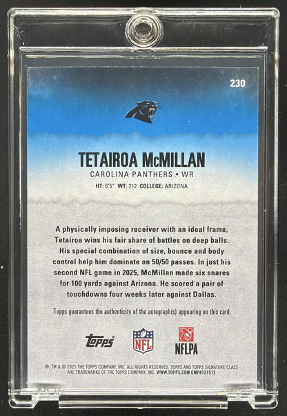 2025 Topps Signature Class Tetairoa McMillan #230 Rookie Auto RC