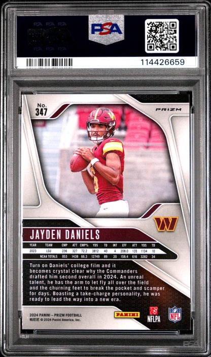 2024 Prizm Jayden Daniels Red White Blue Rookie PSA 10