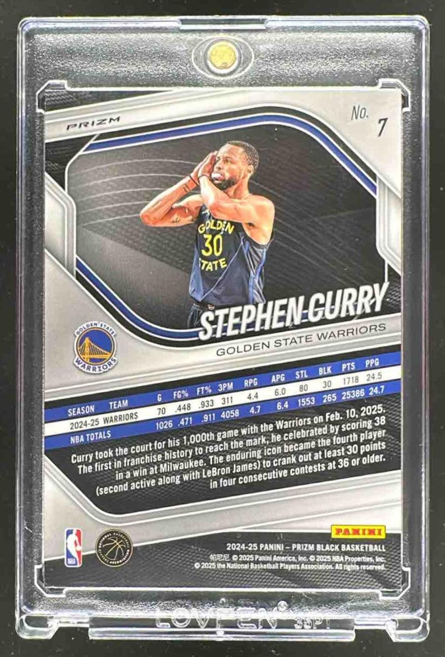 2024 Panini Prizm Black Stephen Curry #7 Pulsar