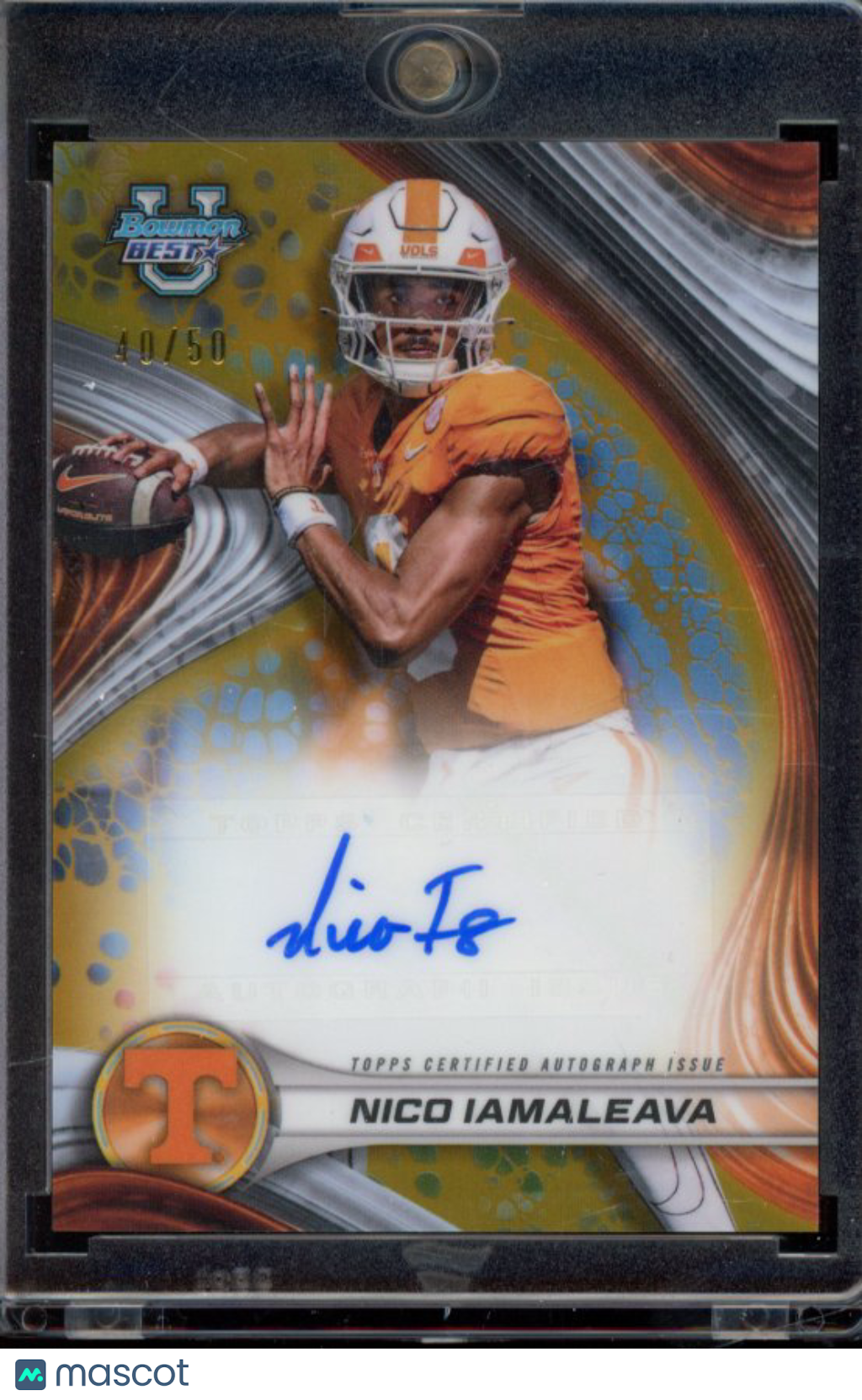 2024 Bowman U Best Nico Iamaleava Gold Auto /50